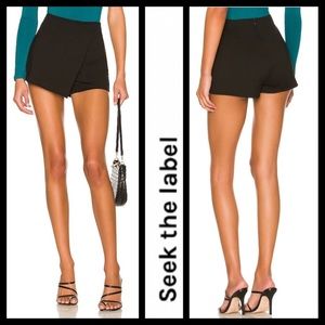 Seek The Label Vegan Suede Wrap Skort